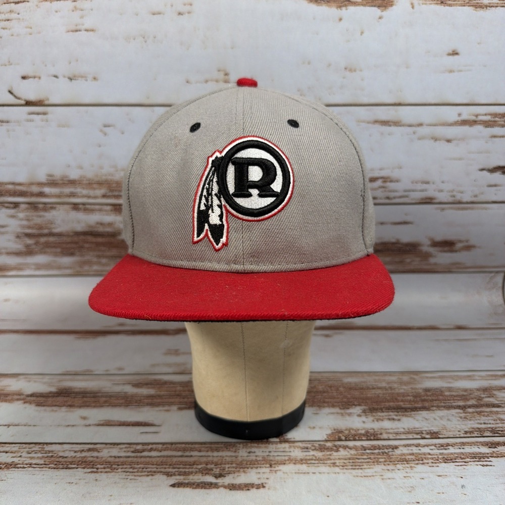 Mitchell & Ness Washington Redskins Alternate Logo Hat Gray Red Strapback Cap